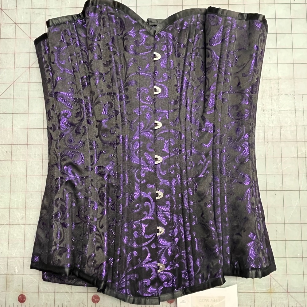 Purple jacquard CORSET. Size 26 (waist size 29-34 - women’s M)